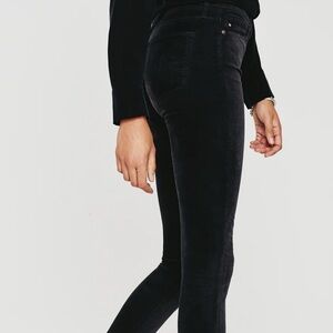 AG high rise skinny velvet jeans size 29 slate color